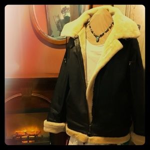 Tanners Avenue Faux Fur Bomber style Vintage Coat